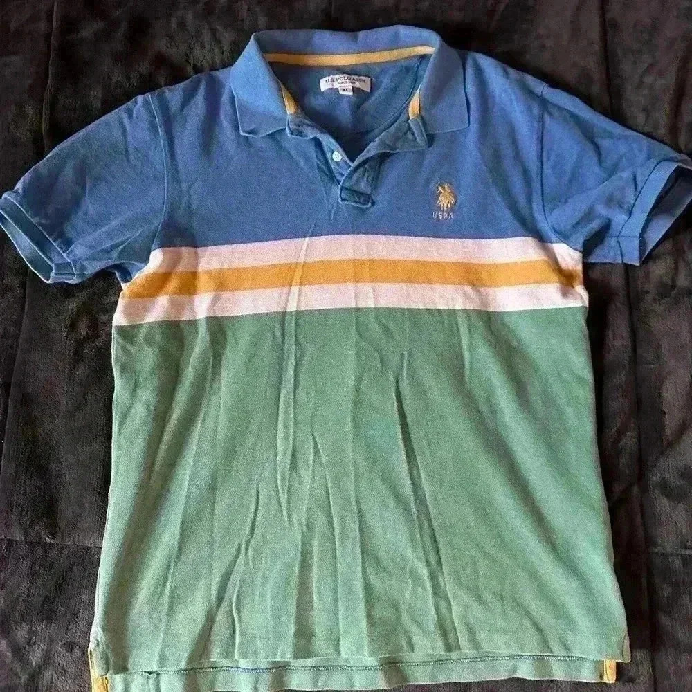 U.S. Polo ASSN Men’s striped polo shirt XL‎
